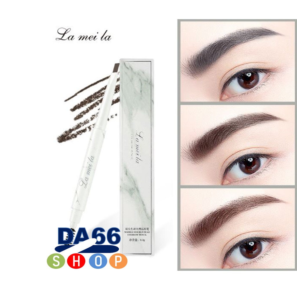 LML10000 LAMEILA DOUBLE MARBLE EYEBROW PENCIL - 801 / PENEBAL ALIS