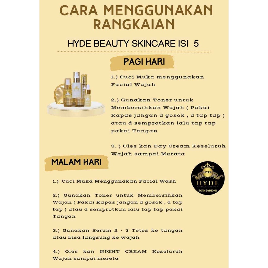 Hyde Beauty Skincare Bpom Perawatan Wajah Glowing Kecantikan Pelembab Wajah Sabun Mandi Cair Make Up Promo Murah Flash Sale