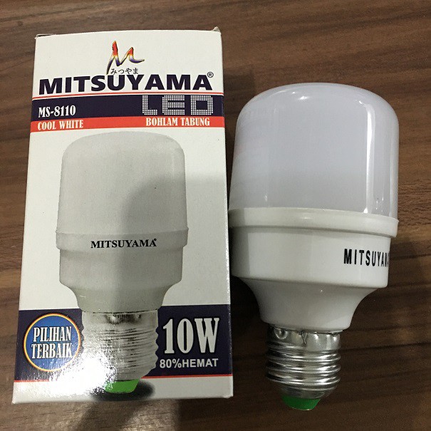 Lampu Tabung LED Mitsuyama 10W Cool White MS8110 Lebih Terang