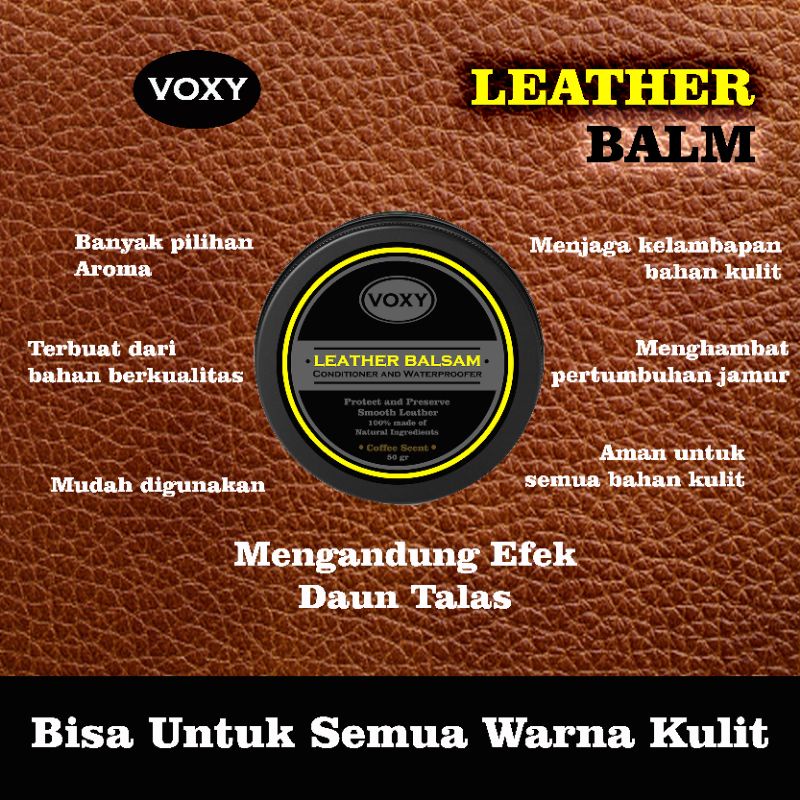 Semir Sepatu Kulit - Tas Kulit - Jaket Kulit - Leather Balsam Perawatan Material Bahan Kulit Original Voxy