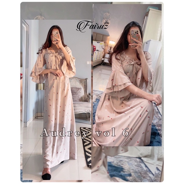 Daster arab FAIRUZ AUDREY Homedress Rayon Homewear Original Label-FAY: CHOCO VOL.6