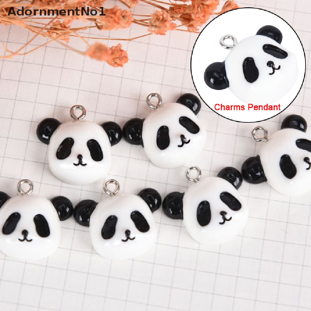 (AdornmentNo1) 20pcs / Set Liontin Bentuk Panda Bahan Resin Untuk Kerajinan Tangan DIY