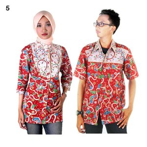 Batik Couple | Sarimbit Blus Batik Adijaya - Hitam