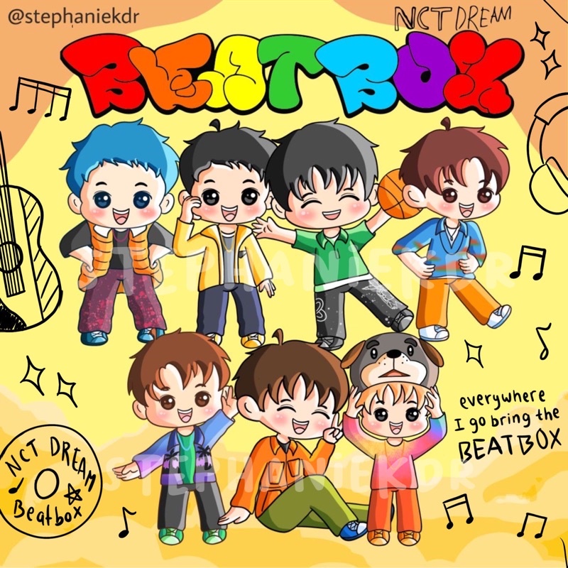 acrylic standee keychain gantungan kunci nct dream beatbox versi 2 chenle jisung jaemin jeno renjun 