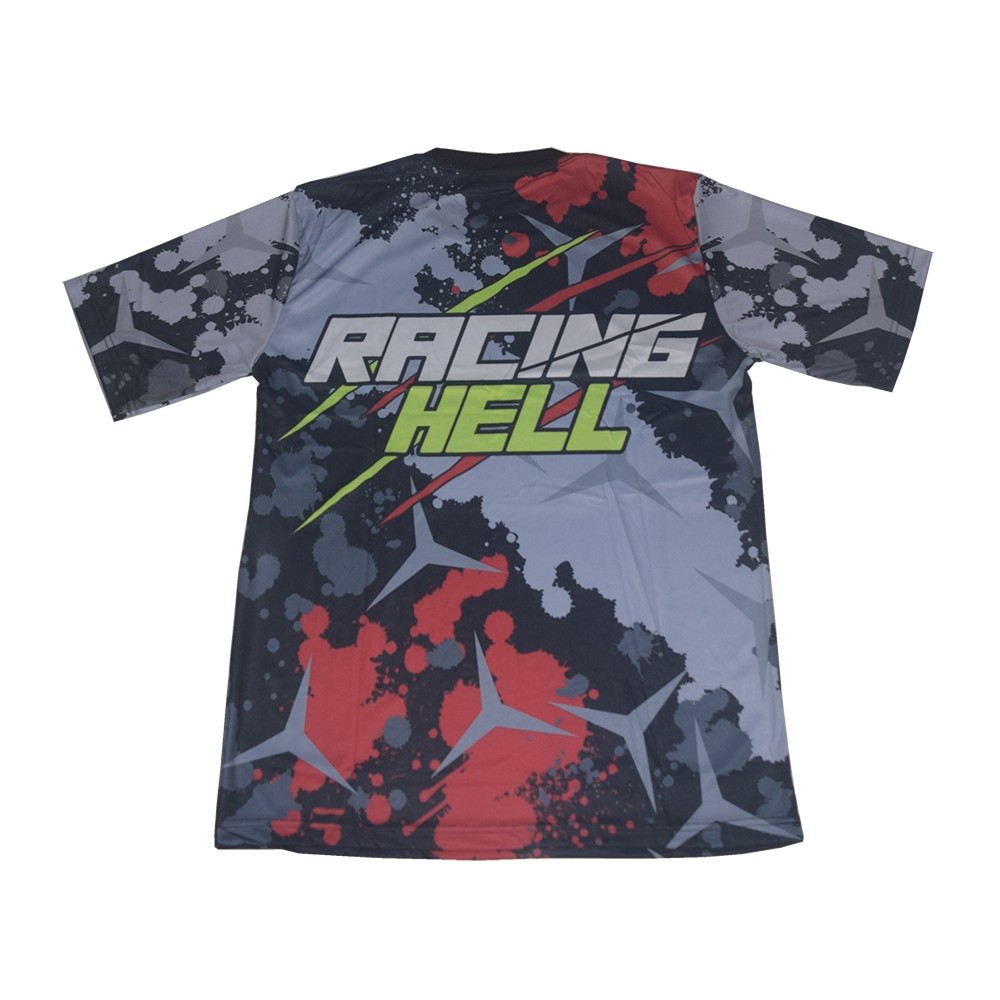 Bisa COD Kaos Racing Hell Lengan Pendek Keren Jersey Motor Balap Model Eksklusif Terbaru