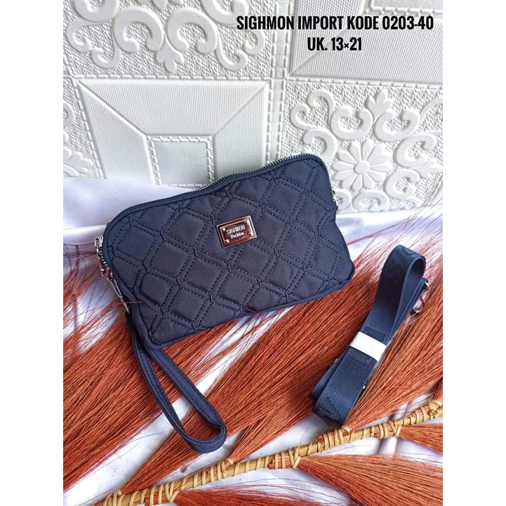 Tas selempang Sighmon 0203 bahan Kanvas Tebal. Tas Wanita Tas Slempang Wanita Tas Sighmon ORI Tas Sighmon Import TERBARU.!!!!