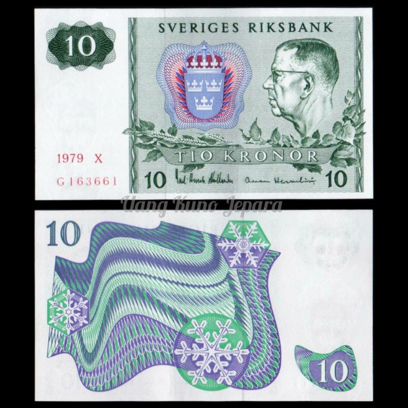 Uang Kuno Luar Atau Asing 10 Kronor Swedia Tahun 1971-1988