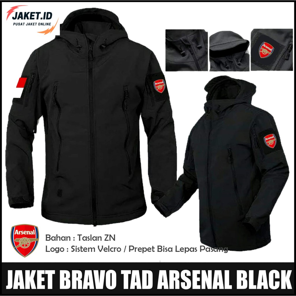 JAKET PRIA TAD BRAVO TACTICAL OUTDOOR TAKTIKAL ARSENAL WARNA HITAM