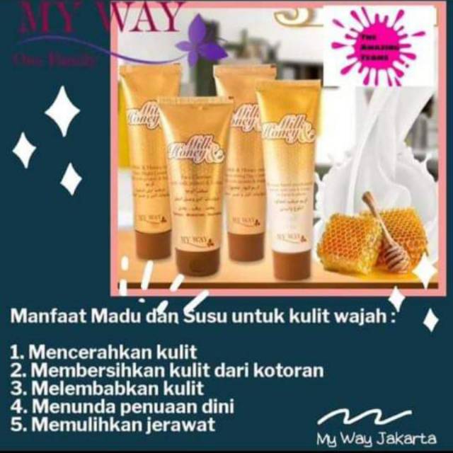 Pelembab wajah untuk kulit kering Milk n Honey My Way