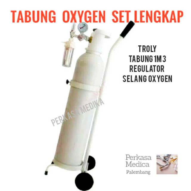 Tabung Oxygen 1m3 set lengkap langsung bisa dipakai