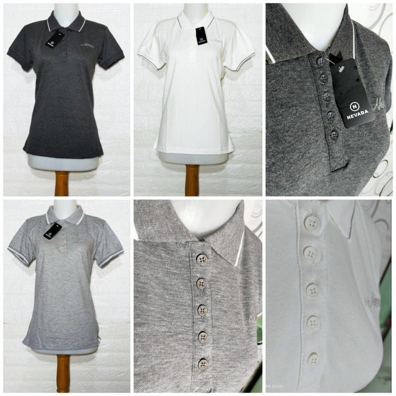 kaos wangky Nevada kerah cewek ORI 100%