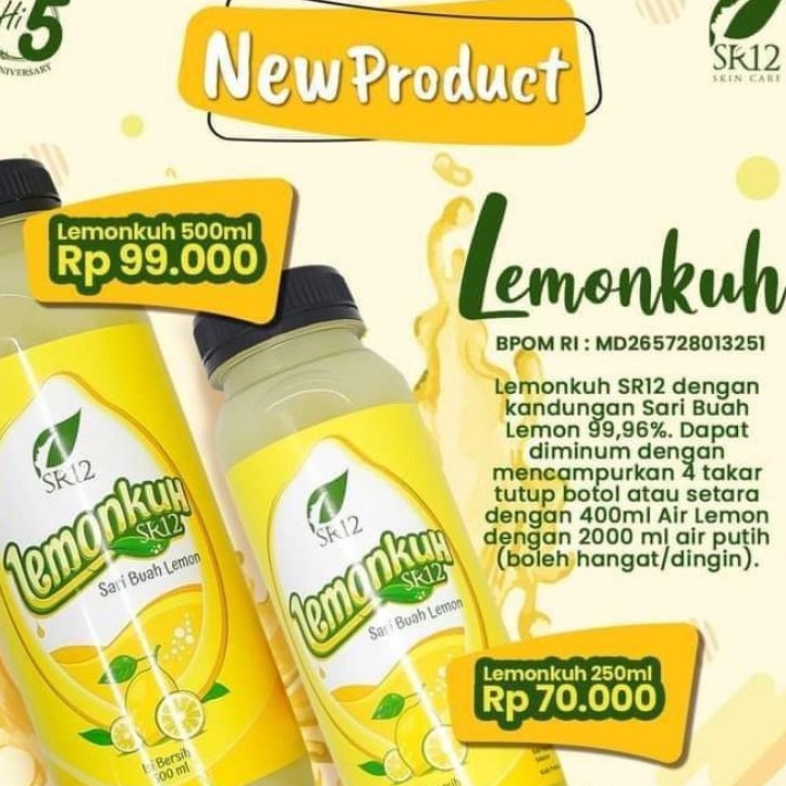 

LEMONKUH SR12 500ML/ LEMON ASLI SR12/ SARI LEMON SR12/LEMON MURNI/ SARI BUAH LEMON SR12/LEMONKUH