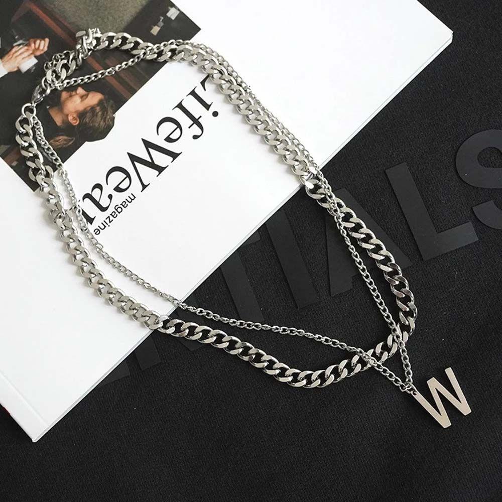 Mxbeauty Kalung Wanita Hadiah Teman Hip Hop Hadiah Pacar Rantai Tebal Sweater Rantai Pasangan Kalung Gaya Korea Necklace