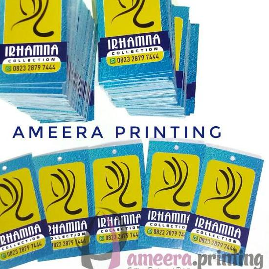 

Terbaru 10.10 (500pcs Plus Tali) Hangtag Custom Label Jilbab Hijab Pakaian Aksesoris Label Gantung F