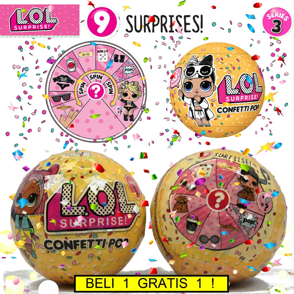 BELI 1 GRATIS 1 !! MAINAN ANAK PEREMPUAN BONEKA LOL SHOPKINS SHOPPIES BONEKA LOL  OBRAL CLEARANCE