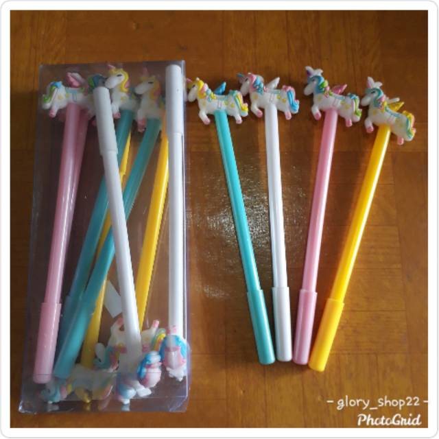 

4 PCS Pulpen gel unicorn/pulpen gel murah/pulpen gel/alat tulis/pulpen/pulpen unik