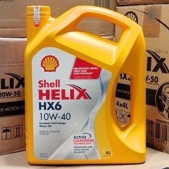 OLI MESIN MOBIL BENSIN SHELL HELIX HX6 10W-40 4 LITER