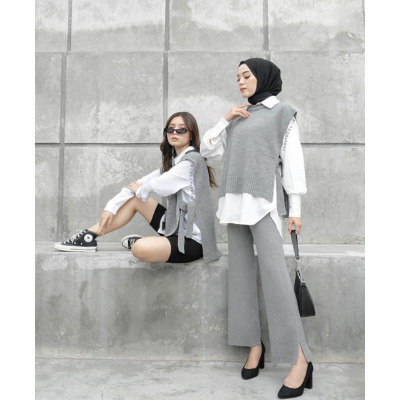 VEST ROMPI  RAJUT  TALI OUTER TERBARU Shopee Indonesia