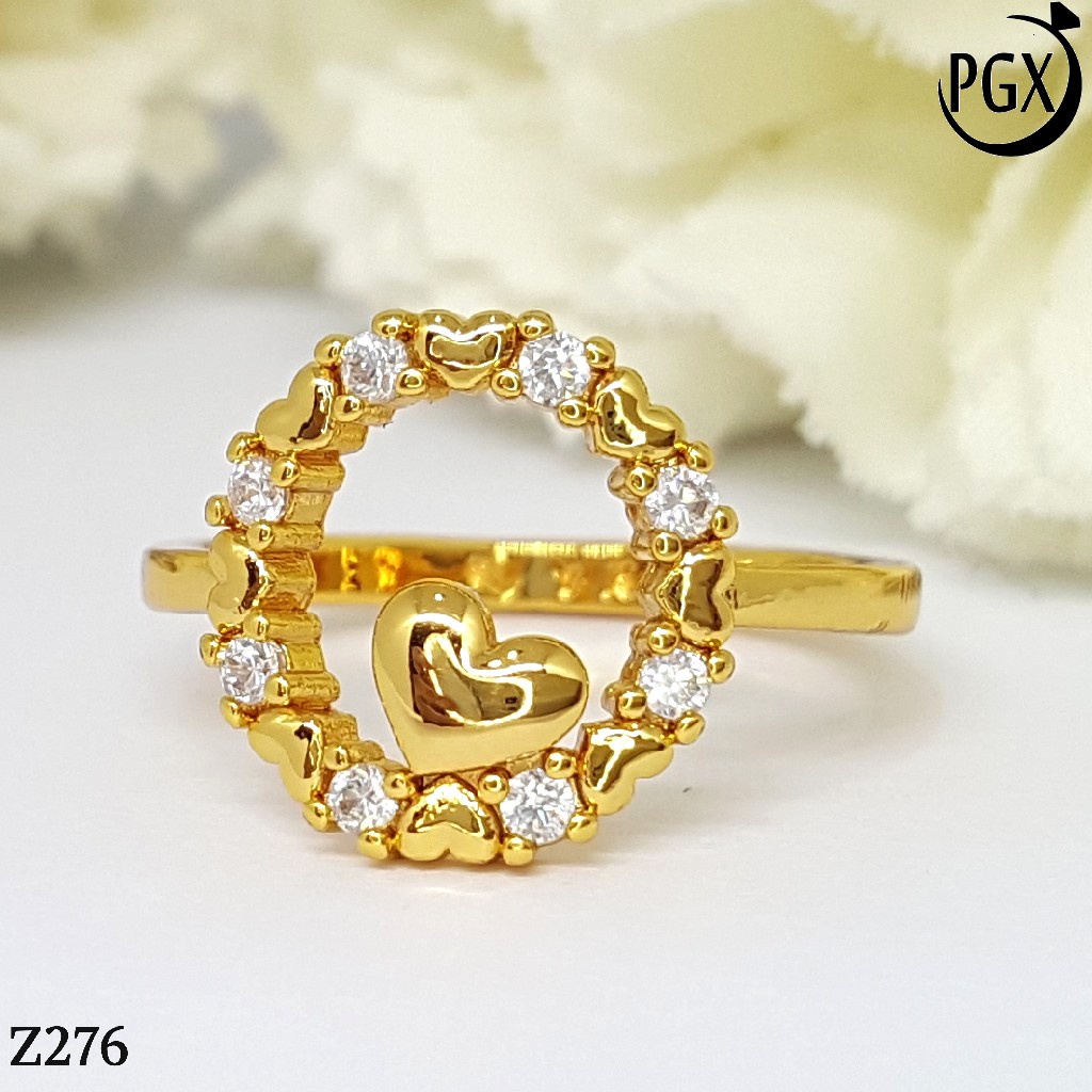 PGX Cincin Xuping Wanita Perhiasan Lapis Emas Aksesoris Fashion Premium - Z276