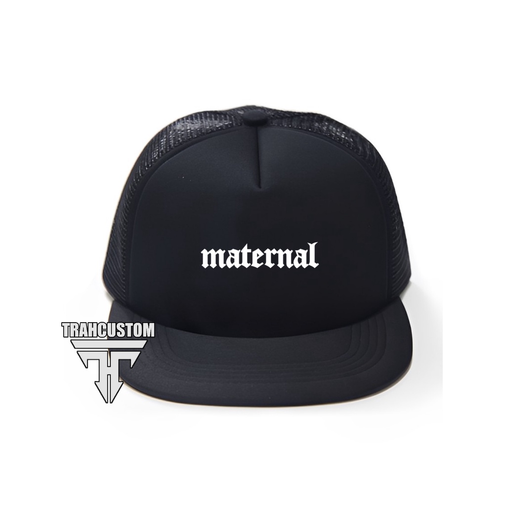 Snapback trucker distro / topi snapback jaring logo maternal disaster