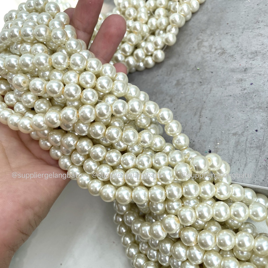 MUTIARA BERAT 8 MM SEMUA WARNA LENGKAP MUTSIN mutiara sintetis renceng berkualitas