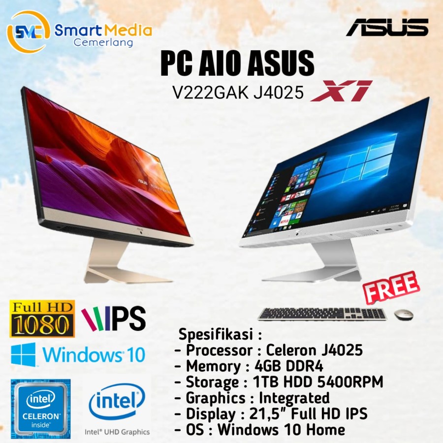 Jual Asus Pc Aio V Gak Ba W Intel J Gb Tb Hdd Fhd Win Shopee Indonesia