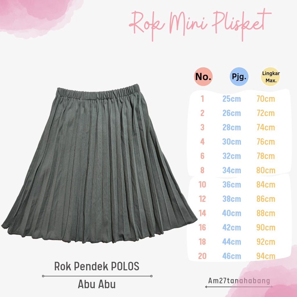 ROK PLISKET ANAK Hyget Super 1-12 tahun RMP010 Part3 AFCR - POLOS Pendek