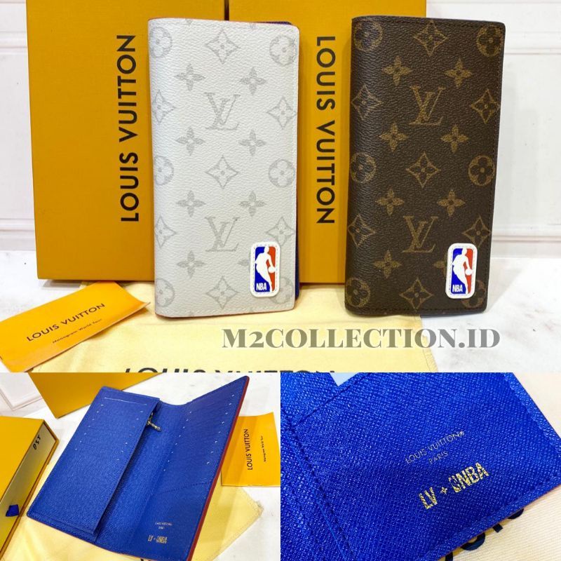 Damper LV x NBA Brazza wallet in Canvas Monogram Damper Panjang Mirror Quality