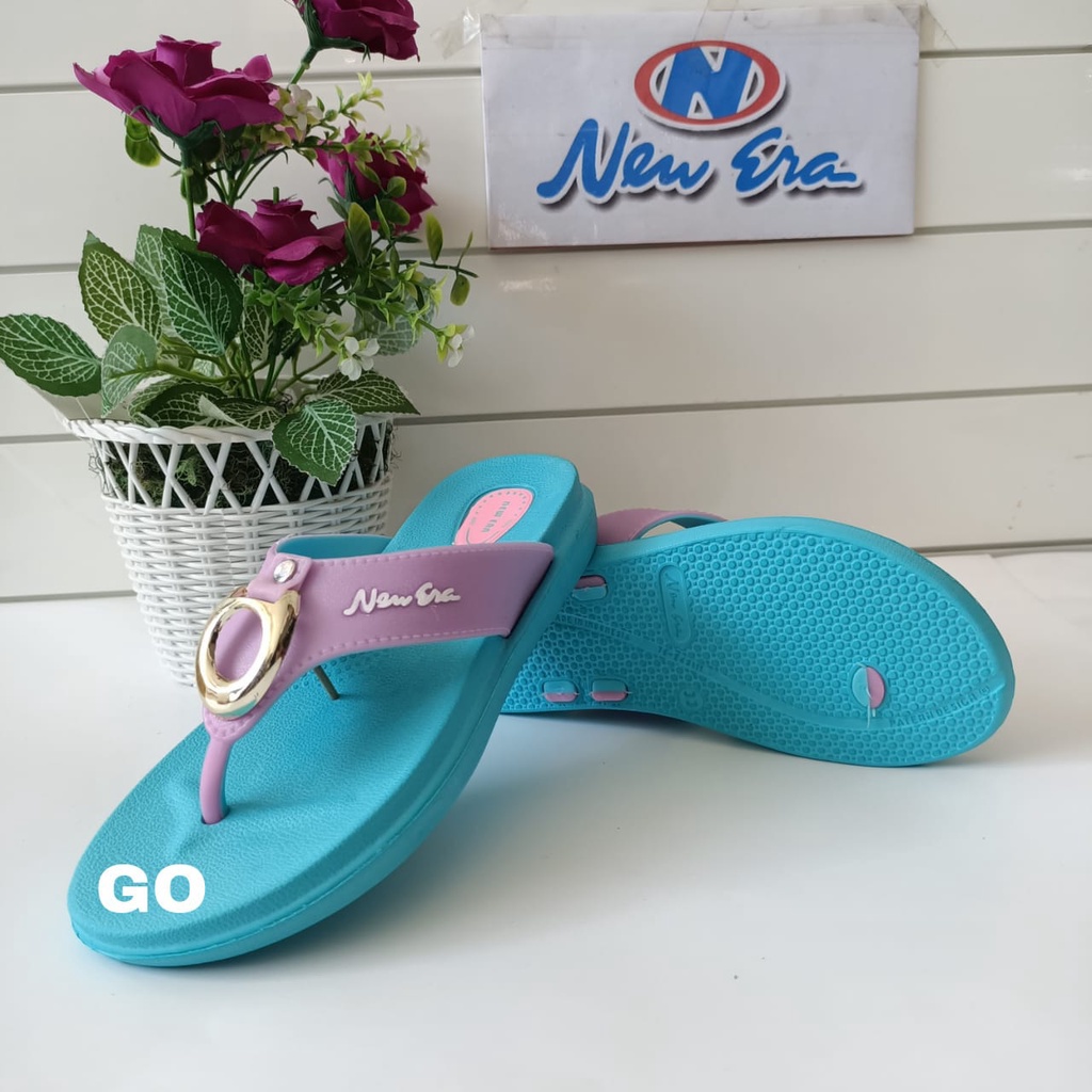 gos NEW ERA TG E 5111 Sandal  Sandal Jepit Karet Perempuan Sendal Casual Sehari-hari Anti Slip