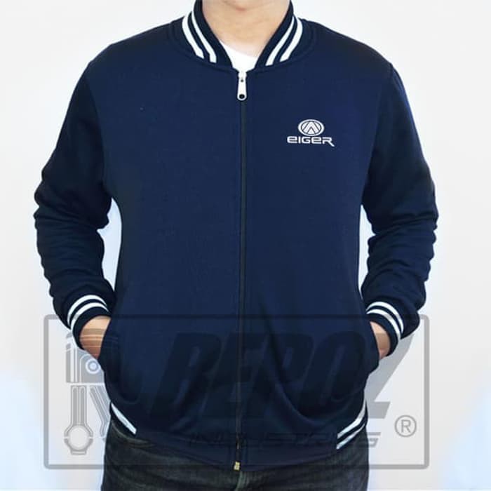jaket varsity navy