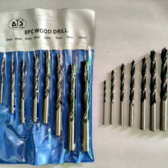 PROMO....Mata Bor Kayu Set Isi 8Pcs ATS / Wood drill set