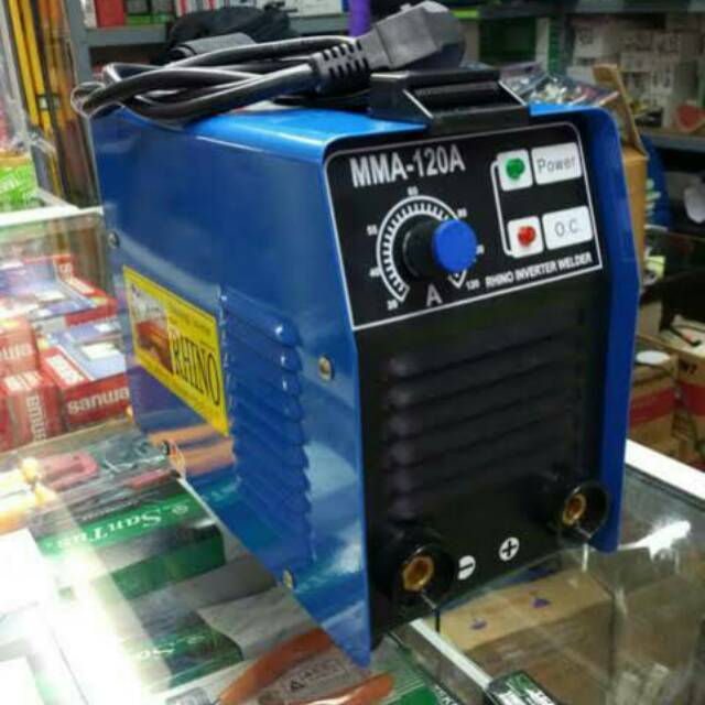 MESIN LAS RHINO MMA 120A / Trafo Las Inverter 450 W listrik 900 watt