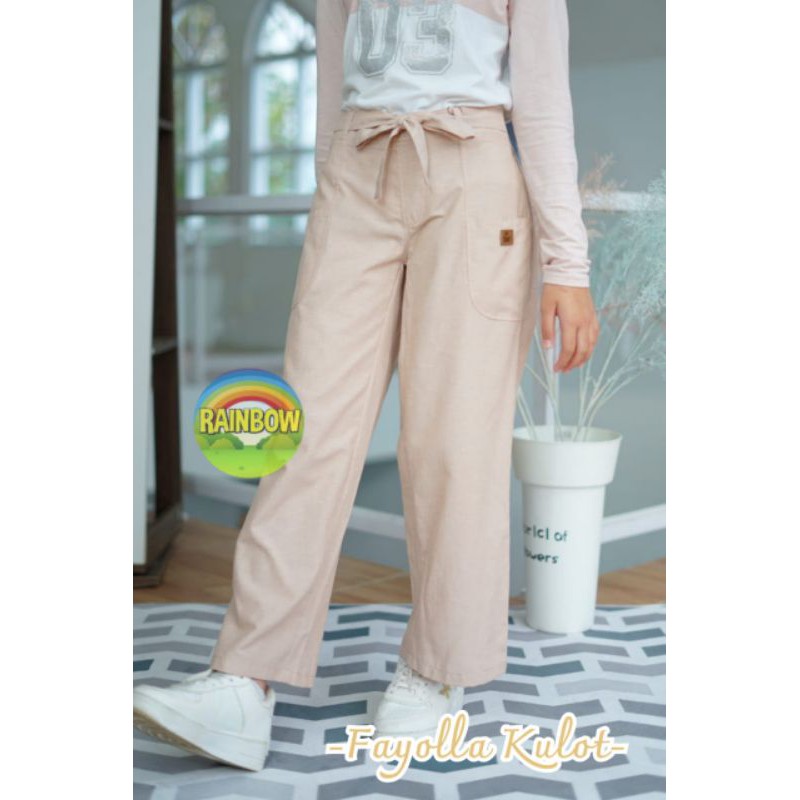 Fayolla Kulot by Rainbow Celana Kulot Anak Remaja Perempuan Tanggung 8 9 10 11 12 13 14 15 18 Tahun 