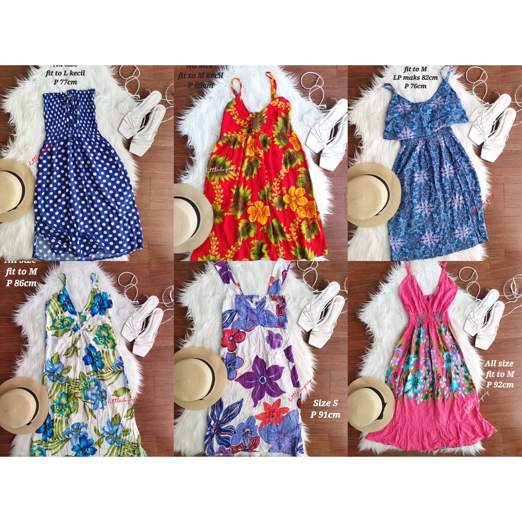 NEW Dress Pantai Wanita Bahan Rayon Adem / dress pangandaran / dress bali / dress rumahan / daster b