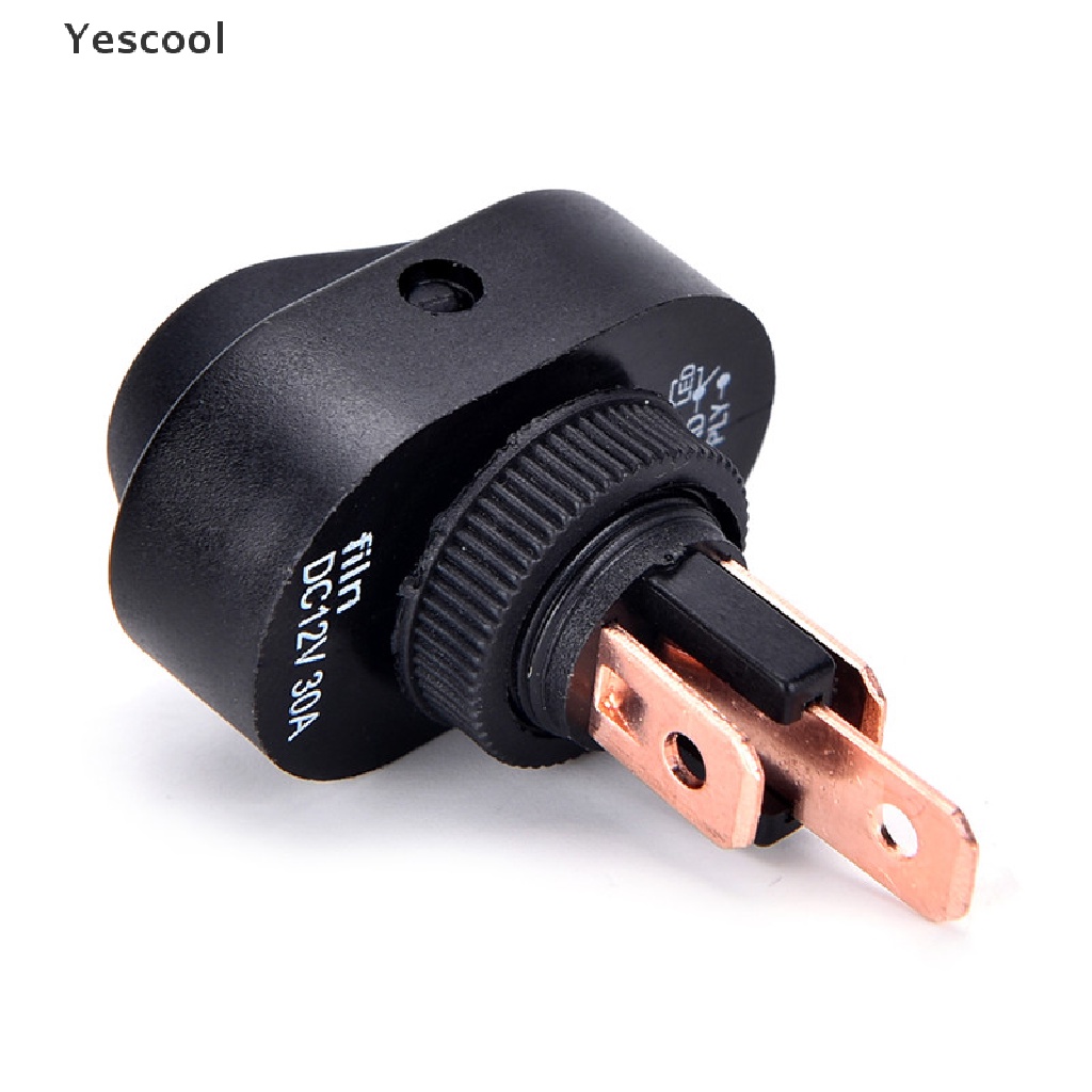 Yescool Saklar Rocker SPST ON / OFF 12V 30A Dengan Lampu LED Untuk Mobil / Perahu