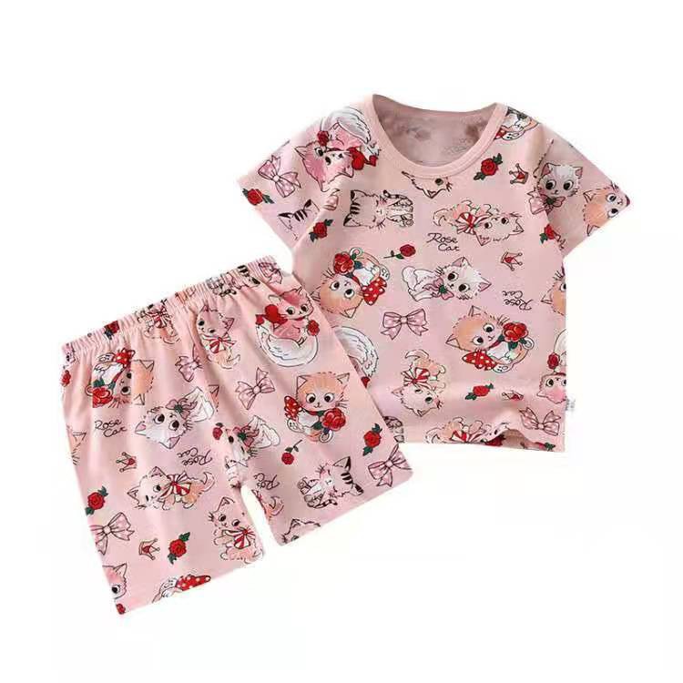 plazababyku KIDS FULLPR PENDEK Setelan Anak Kaos Lengan + Celana Berkualitas Import 0-5 Tahun ebv pa