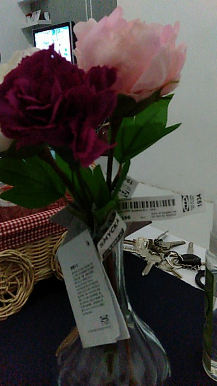 Bunga Tiruan, Paeonia/merah Muda Tinggi 30cm Sm2188