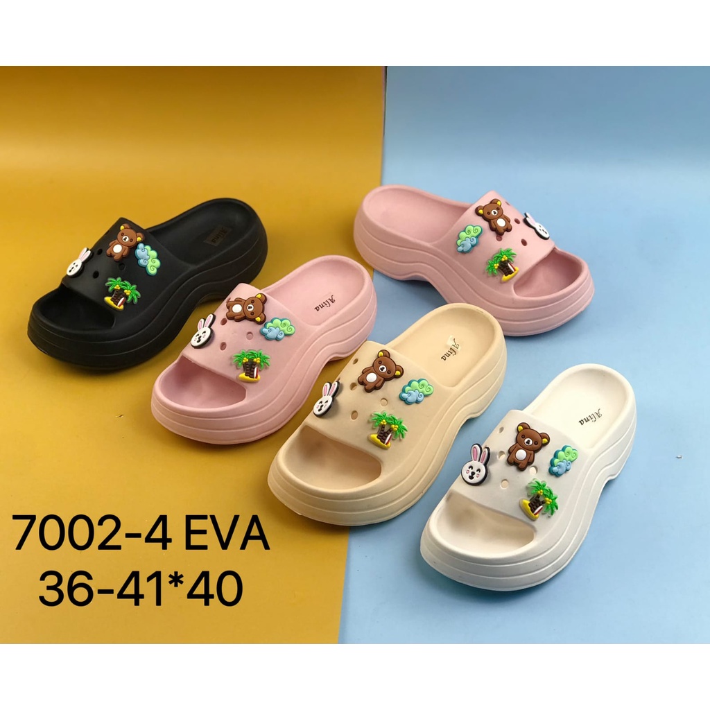 Sandal Slop Wedges Wanita Balance 7002 A9 Sendal Fuji Wedges 100% Original Import EVA Rubber Jelly Nyaman Empuk Anti Slip