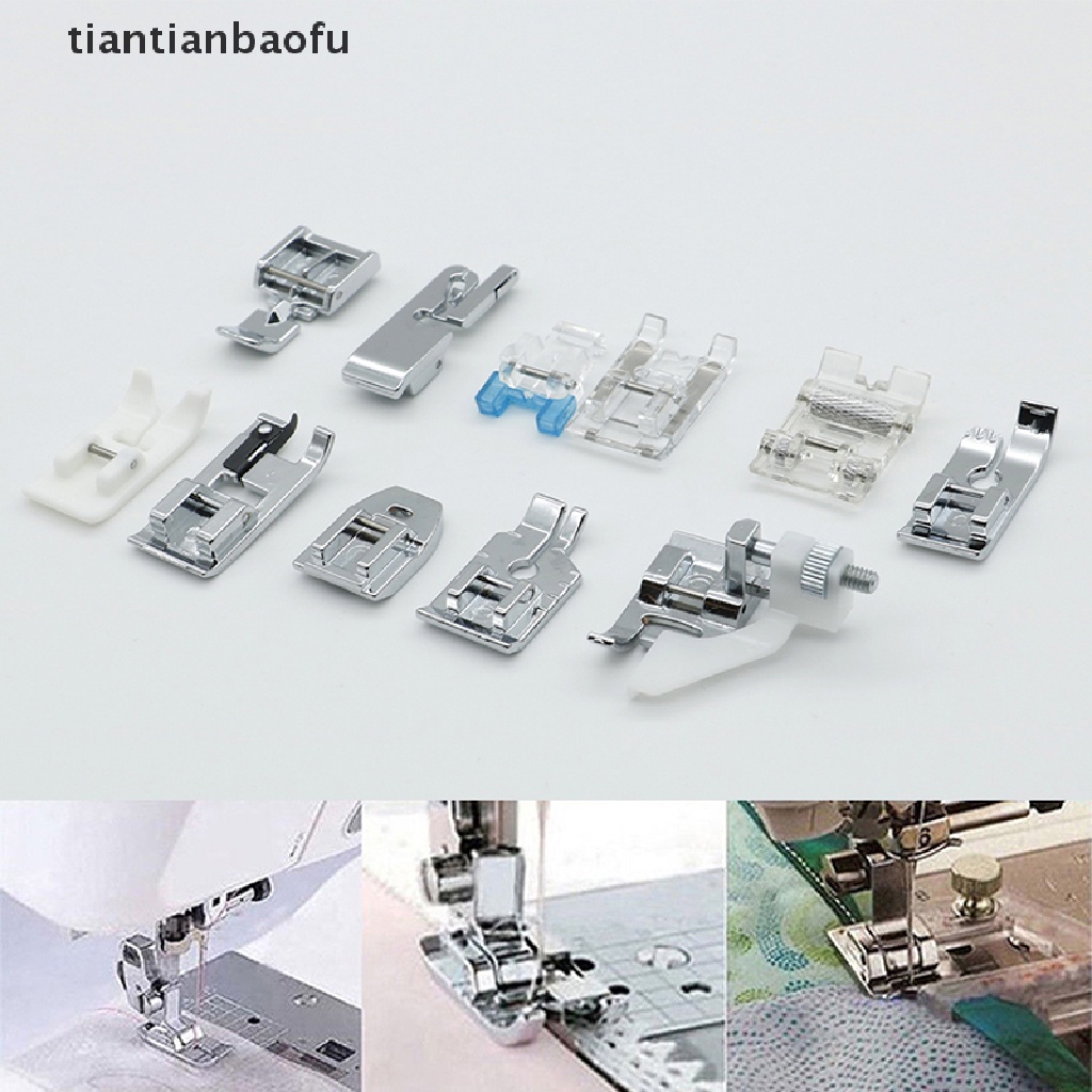 (Tianbaofu) 11pcs / Set Presser Foot / Sepatu Mesin Jahit Multifungsi