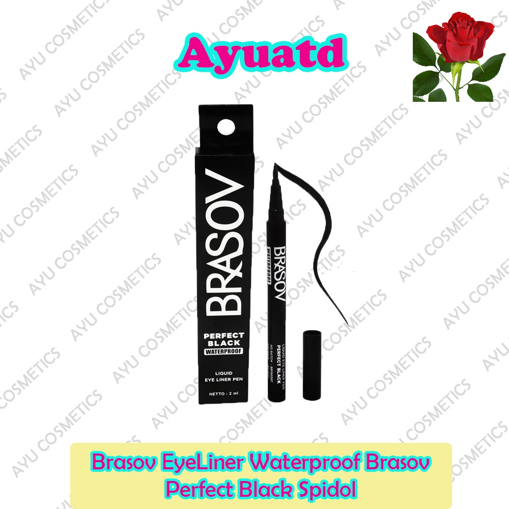 Brasov EyeLiner Waterproof Brasov Perfect Black Spidol