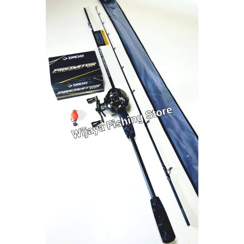 Set Casting Joran Oncak Galaxy BC SOLID 180 dan Reel Daido Predator