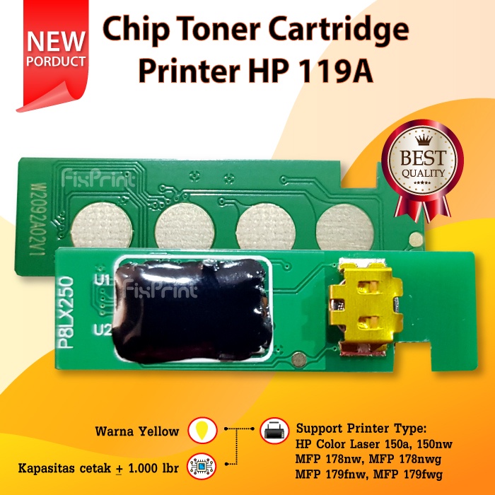 Chip Toner Cartridge Printer Laser Colour 119A W2092A W2093A W2091A W2090A