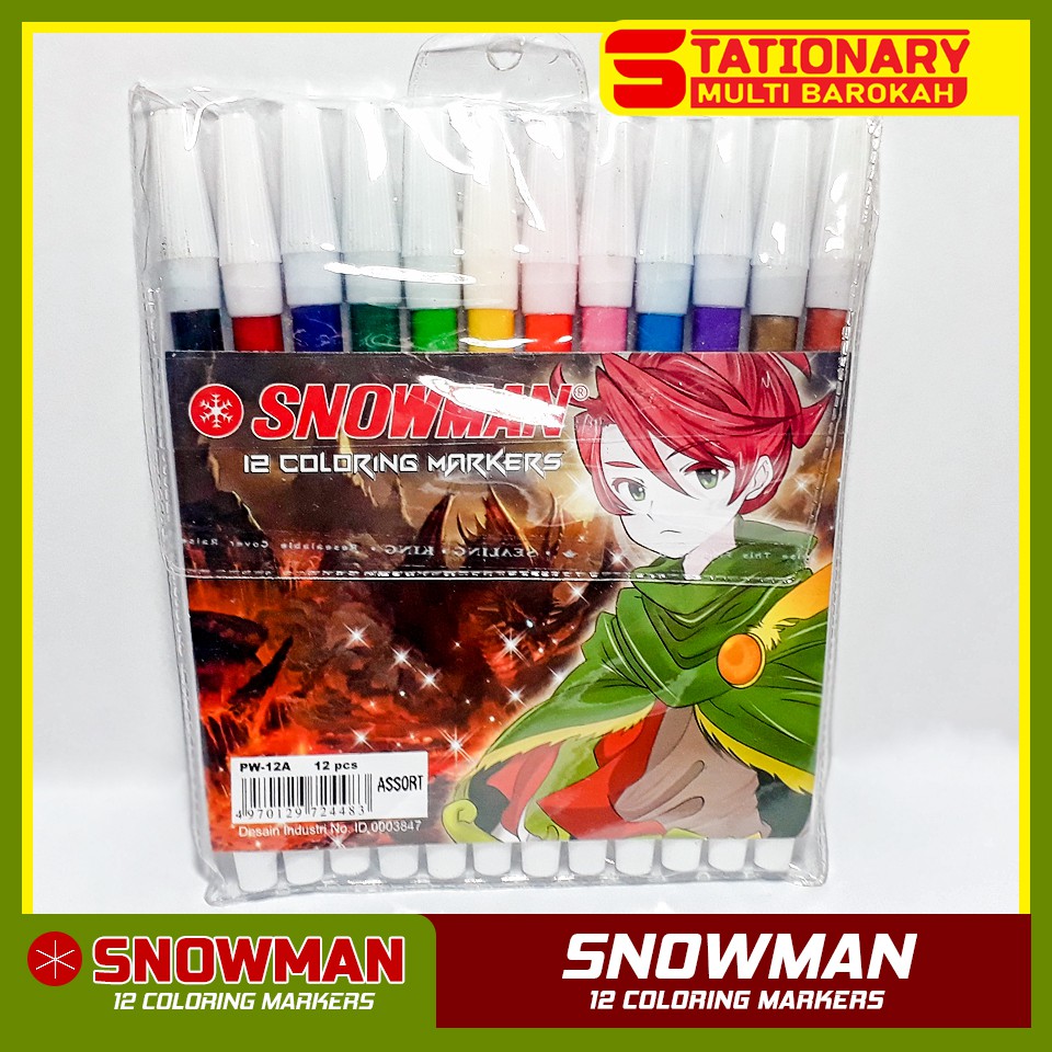 

Spidol 12 Warna Snowman