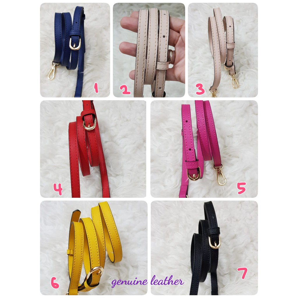 bagstrap slim 1.2 cm adjustable Leather tas tali panjang strap tas slim