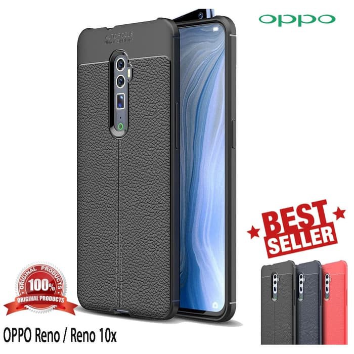 Case Oppo Reno 10x Zoom Soft Autofocus Leather Original Casing
