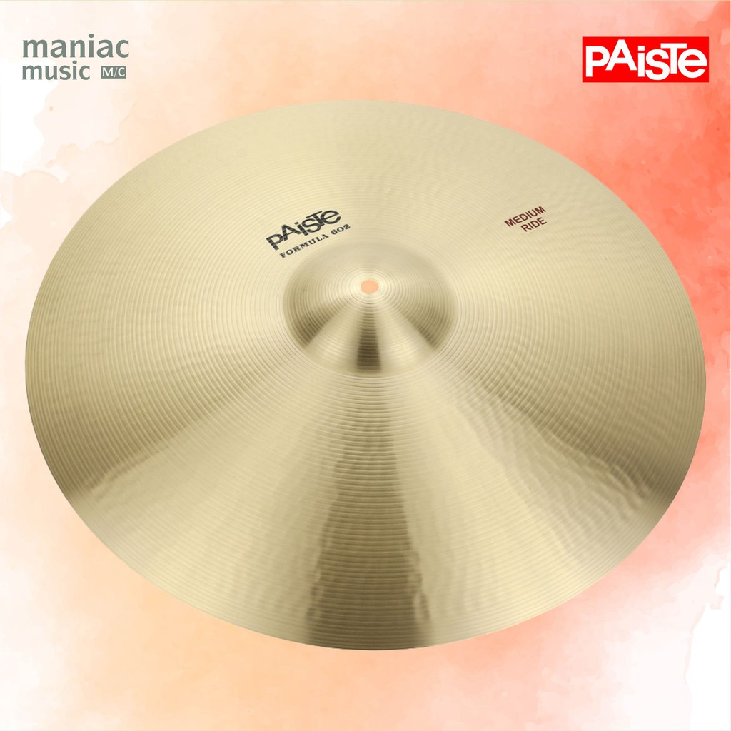Paiste Formula 602 Classic Medium Ride 22 Inch - Cymbal. Fairly Bright. Dynamic