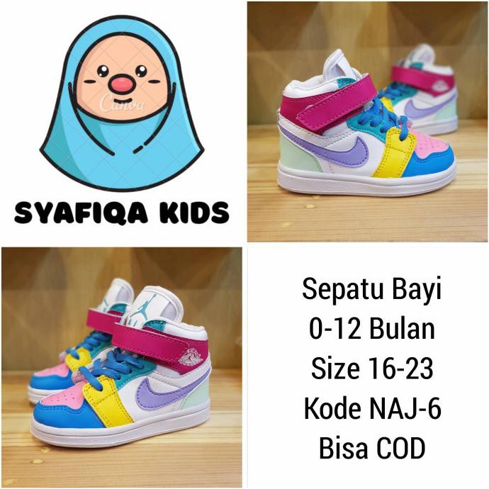 SEPATU BAYI PEREMPUAN 0-12 BULAN NIKE AIR JORDAN SIZE 16-23 NAJ-6 2307
