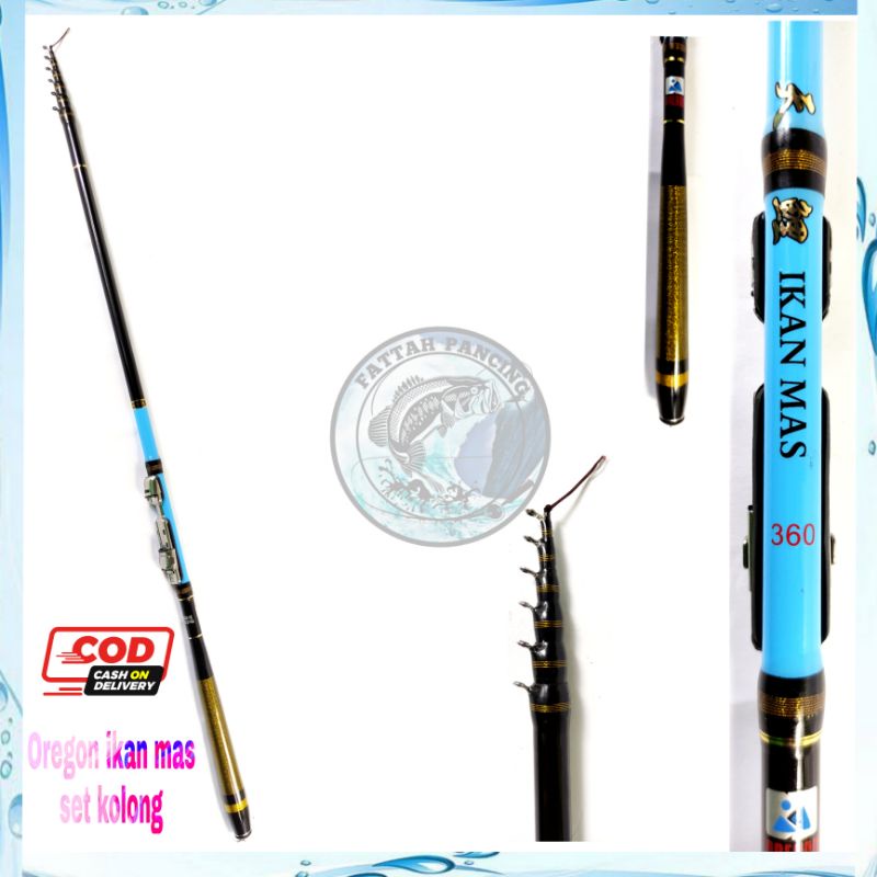 Joran Tegek Kolong Carbon Oregon Ikan Mas 360 450 540Siap Pakai