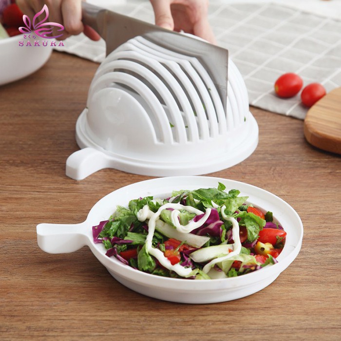 SALAD CUTTER BOWL Mangkok Alat Pemotong Sayur dan Buah Salad