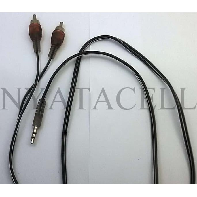 NEW KABEL AUX AUDIO 2 IN 1 HP KE SPEAKER JACK 3,5MM CABLE 1 METER MILENIA